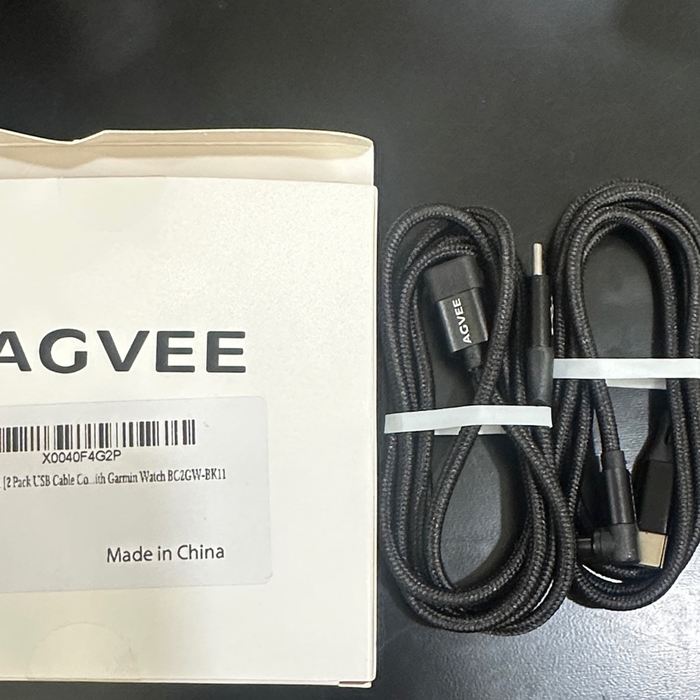 AGVEE USB Cable for Garmin Watch set of 2